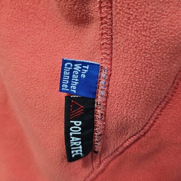 L.L. Bean Jacket Coral Polartec Weather Channel Pockets Women's Size Small - Picture 7 of 8